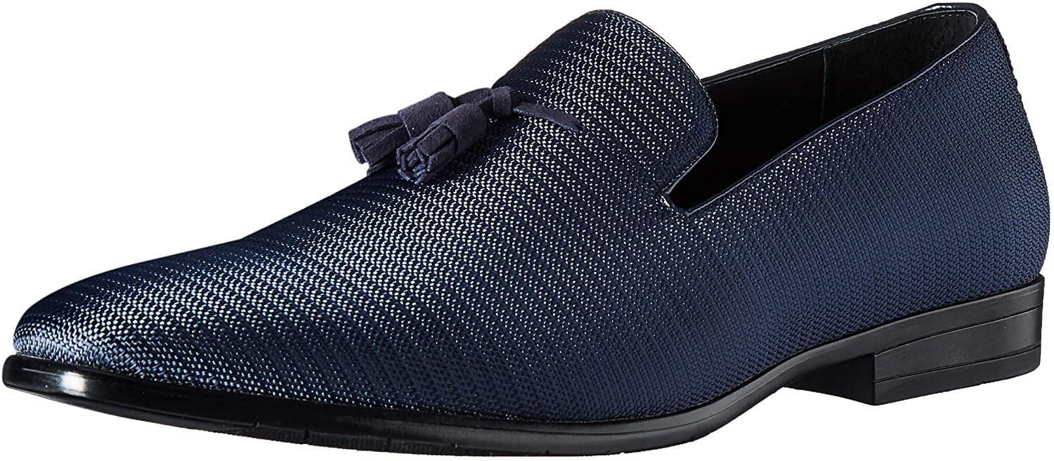 Stacy Adams Mens Tazewell Tassel Slip-On Loafer Navy 9 