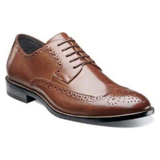 Stacy Adams Men shoes Cognac Garrison Wingtip Leather Oxford 24916