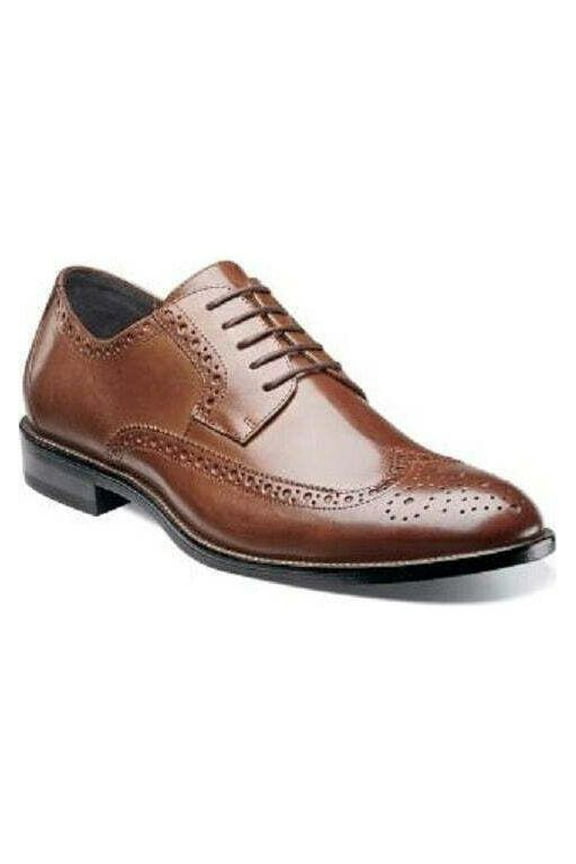 Men shoes Cognac Garrison Wingtip Leather Oxford 24916-221