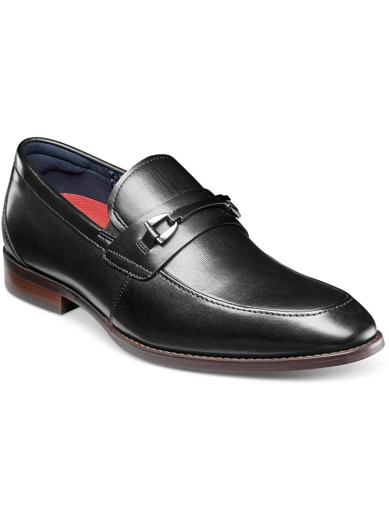 Stacy Adams Black Textured Loafers Stacy Adams Mens Black Textured Slip-On Loafers Dress  main image 3