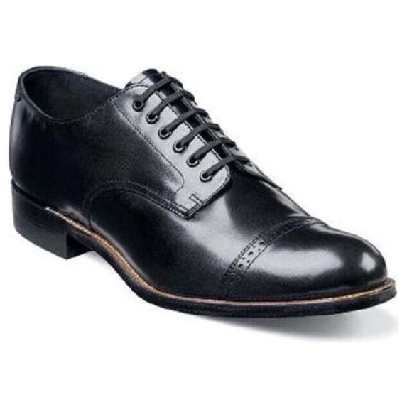 Stacy Adams Mens Leather Dress Shoes Madison Cap Toe Oxfords Black 14D