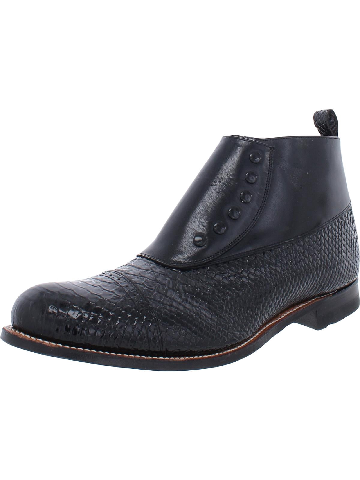 STACY ADAMS Men\'s Two-Tone Leather Boots Size 12 80s Vintage Stacy Adams Leather Ankle Boots - Men main image 4