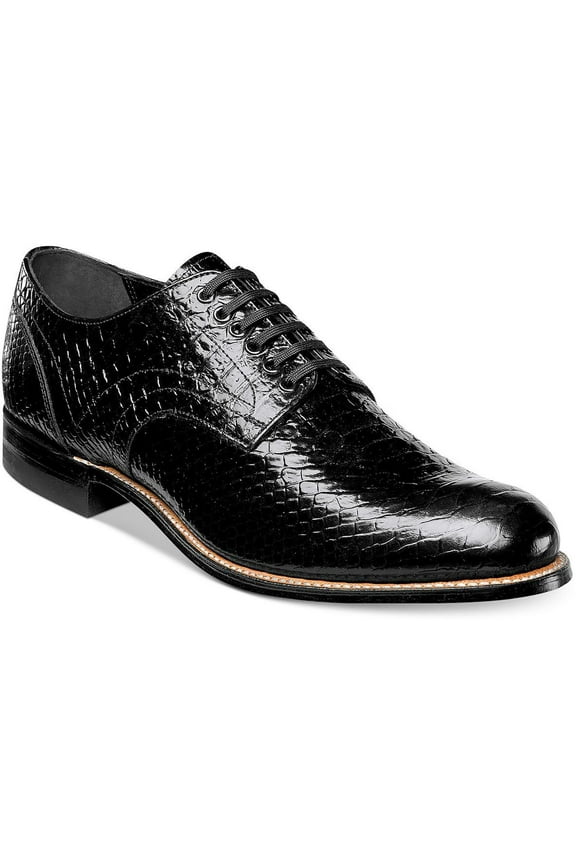 Mens Madison Snake Embossed Leather Oxfords