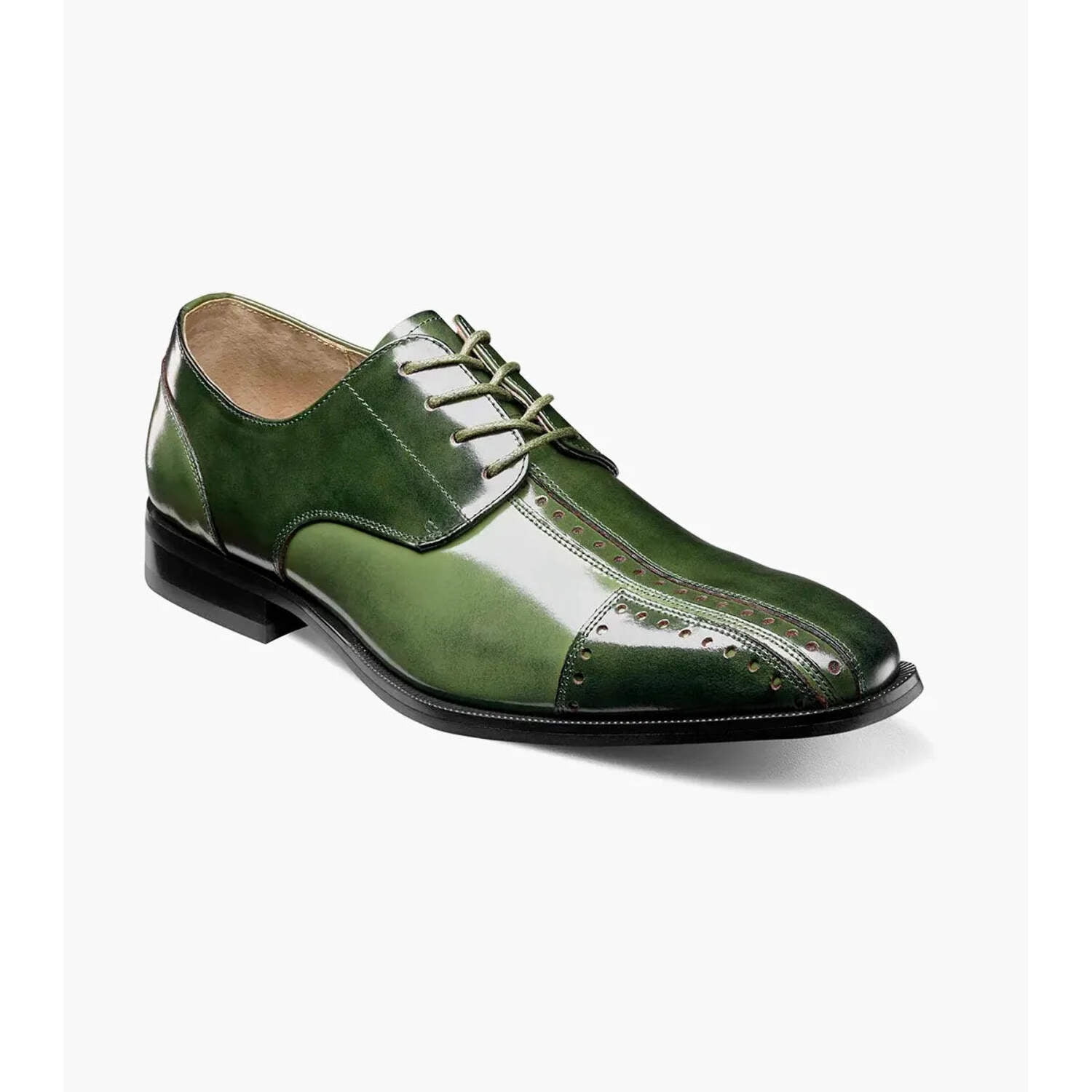 stacy adams green dress shoes Stacy adams Duvall moc-toe slip on Green Dress Shoes Men's Loafers size 10.5m