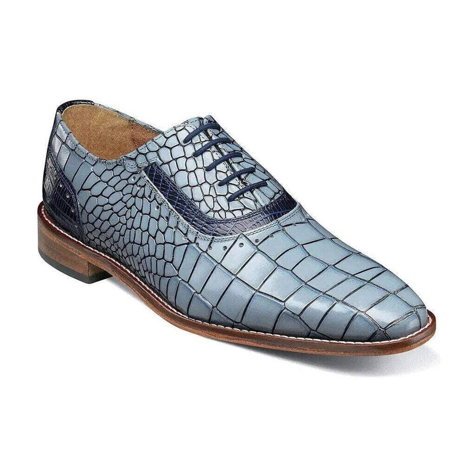 Stacy Adams Riccardi Plain Toe Oxford Shoes Light Blue Multi Leather ...