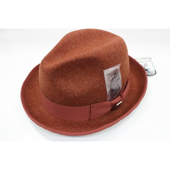 Men's New Stacy Adams Rust Fedora GT SAW717