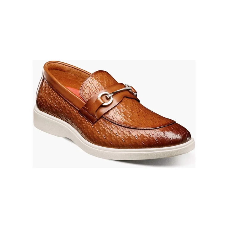 Stacy Adams Light Brown Embossed Leather Loafers Size 10 Stacy Adams Men main image 3