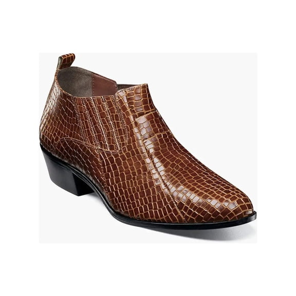 Stacy Adams Sandoval Cuban Heel Boot Croco print Cognac 25666-221