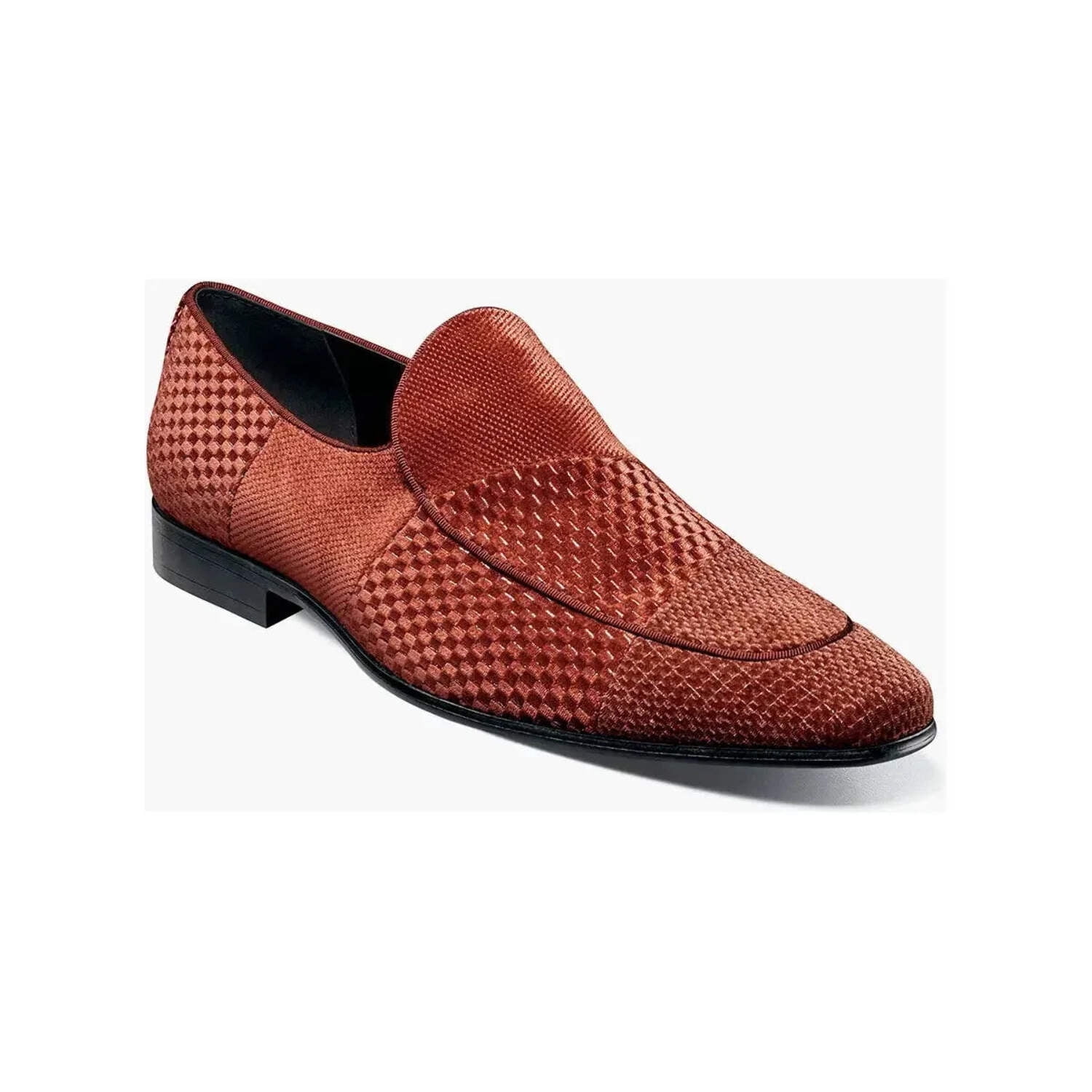 Stacy Adams Mens Cognac Brown Textured Square Toe Slip On‎ Loafers Dress Shoes Stacy Adams DANTON Mens Cognac 24363-221 Slip | Mercari main image 2
