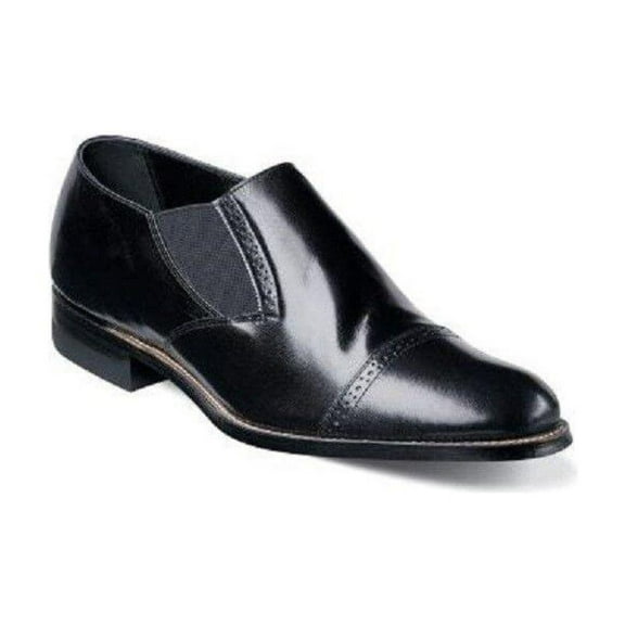 Stacy Adams Shoes Biscuit Black Madison Loafer Leather 00017-01