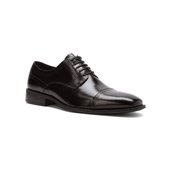 Men's Stacy Adams Shoes Waltham Leather Cap Toe Oxford Black 20138-001