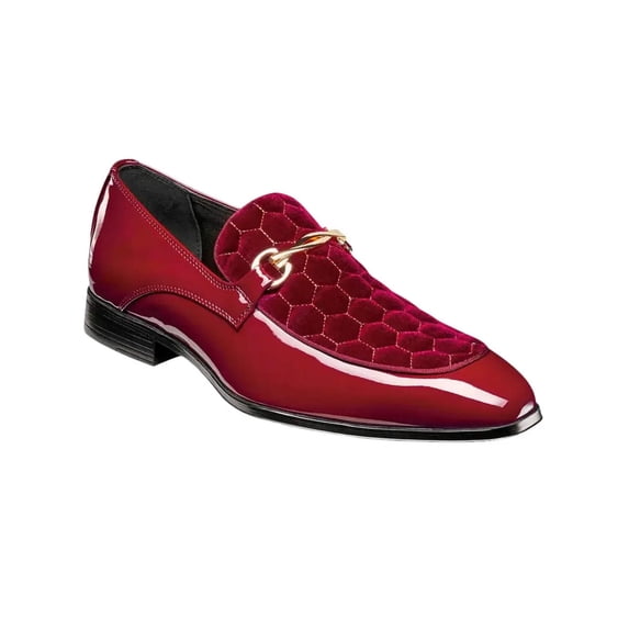 Stacy Adams Sprague Moc Toe Bit Slip On Shoes Burgundy 25732-601