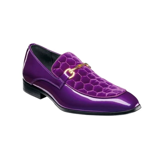 Stacy Adams Sprague Moc Toe Bit Slip On Shoes Purple 25732-542