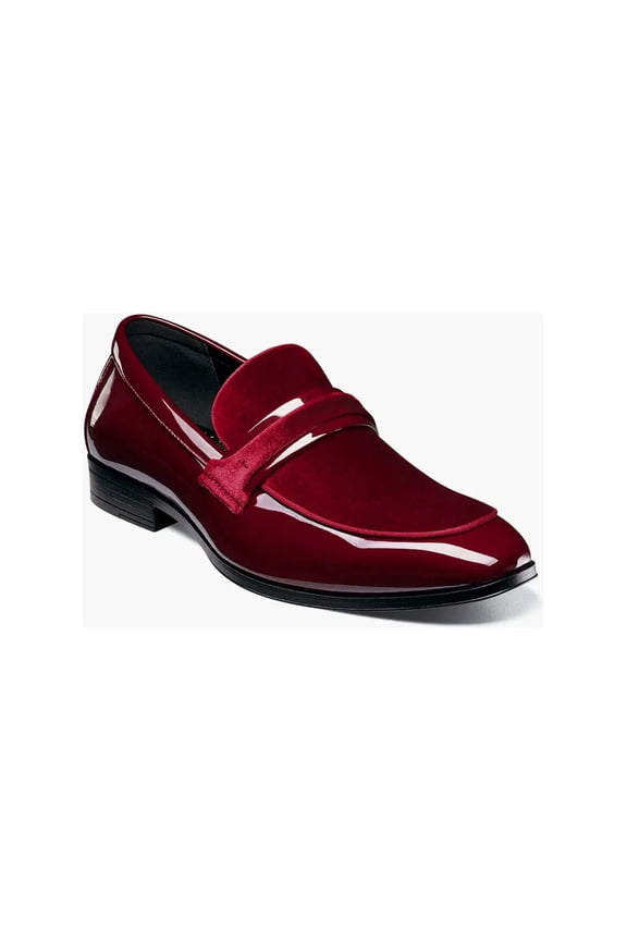 Spratley Moc Toe Saddle Slip On Dress Shoes Burgundy 25686-601