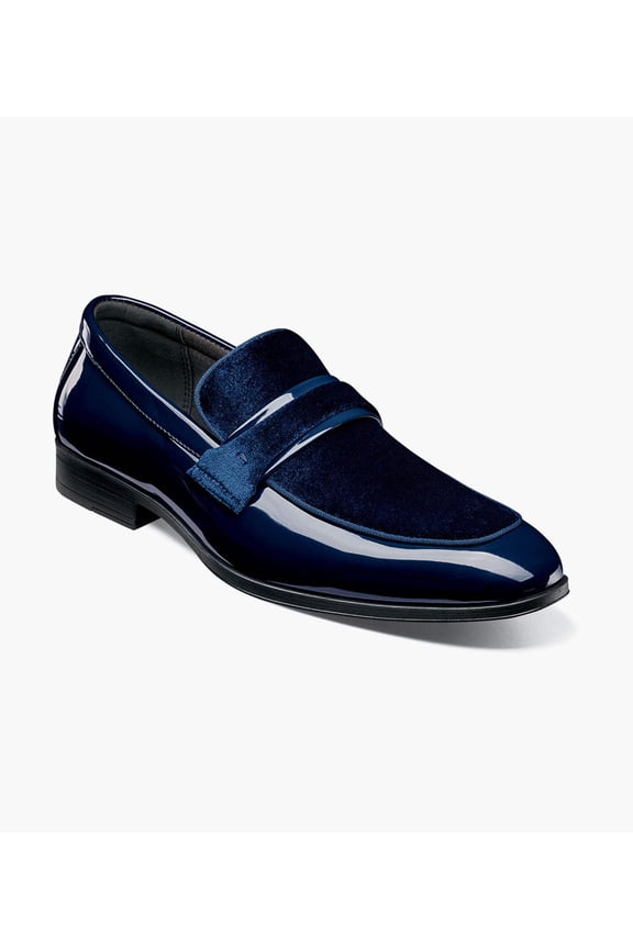 Spratley Moc Toe Saddle Slip On Dress Shoes Navy 25686-410