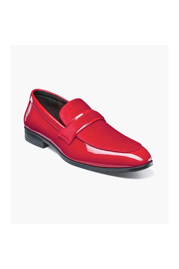Spratley Moc Toe Saddle Slip On Dress Shoes Red 25686-600