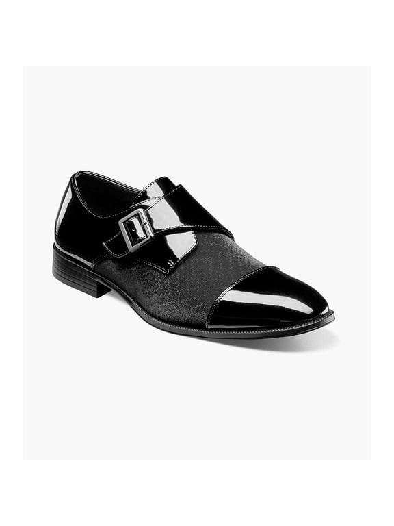 Sutherland Cap Toe Monk Strap Tuxido Shoes Black 25793-001 (7, Black)