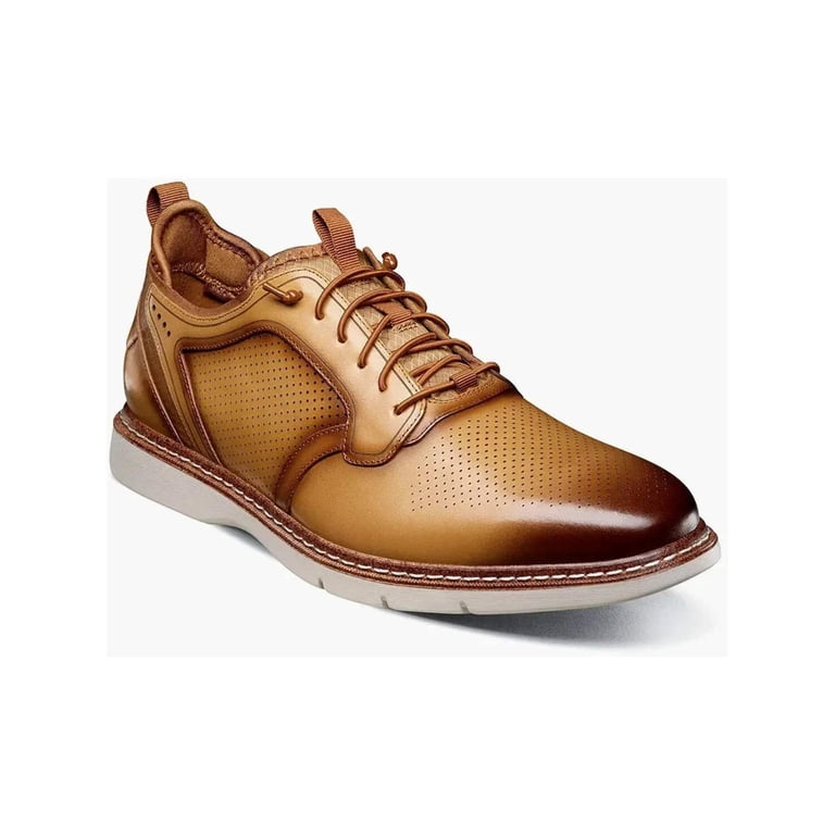 Stacy Adams Sync Plain Toe Elastic Lace Up Sneaker Leather Natural 25662-280 Stacy Adams Sync Plain Toe Elastic Lace Up Sneaker Leather Natural 25662-280