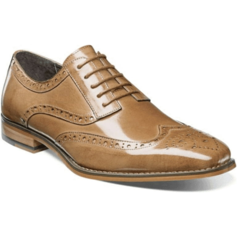 Stacy Adams Mens Tinsley Wingtip Oxford Tan 10 - Walmart.com