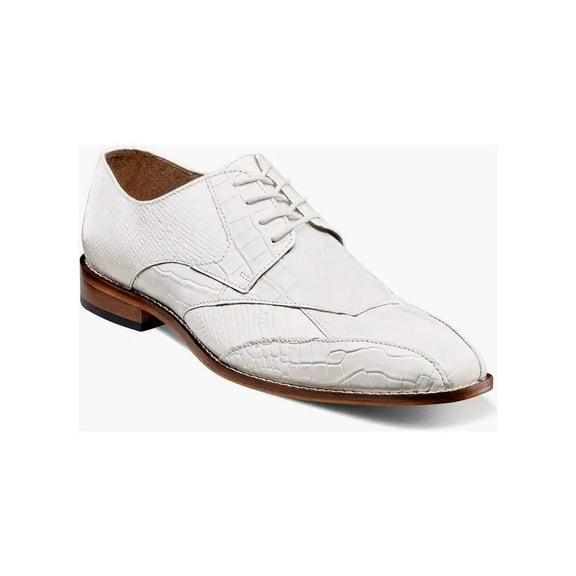 Stacy Adams Tristano Modified Bike Toe Oxford Shoes White 25694-100