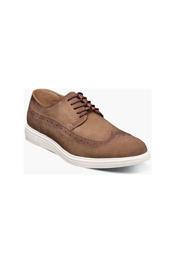 Trudell Wingtip Lace Up Walking Shoes Sand 25691-269