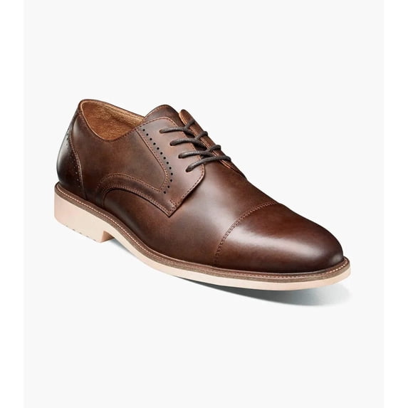 Stacy Adams Wesbridge Cap Toe Oxford Shoes Leather Brown CH 25713-215