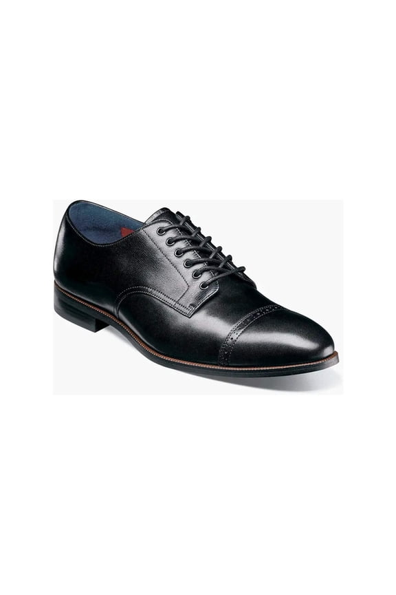 William Cap Toe Oxford Leather Shoes Black 25719-001