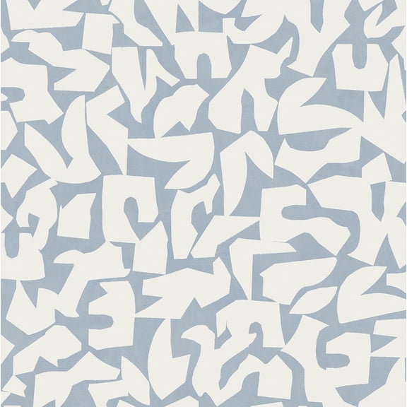 Stacy Garcia Home Blue Graphic Geo Peel and Stick Wallpaper - 20.5 in. W. x 18 ft. L. Roll