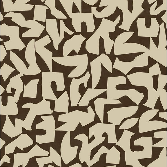 Stacy Garcia Home Brown Graphic Geo Peel and Stick Wallpaper - 20.5 in. W. x 18 ft. L. Roll