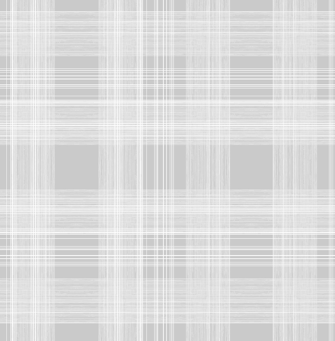 Harbor Grey Plaid Peel and Stick Vinyl Wallpaper
