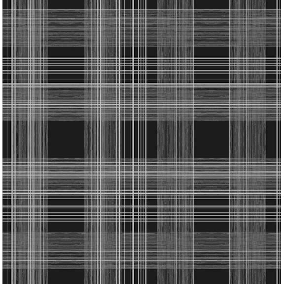 Stacy Garcia Home Onyx Rad Plaid Peel and Stick Wallpaper