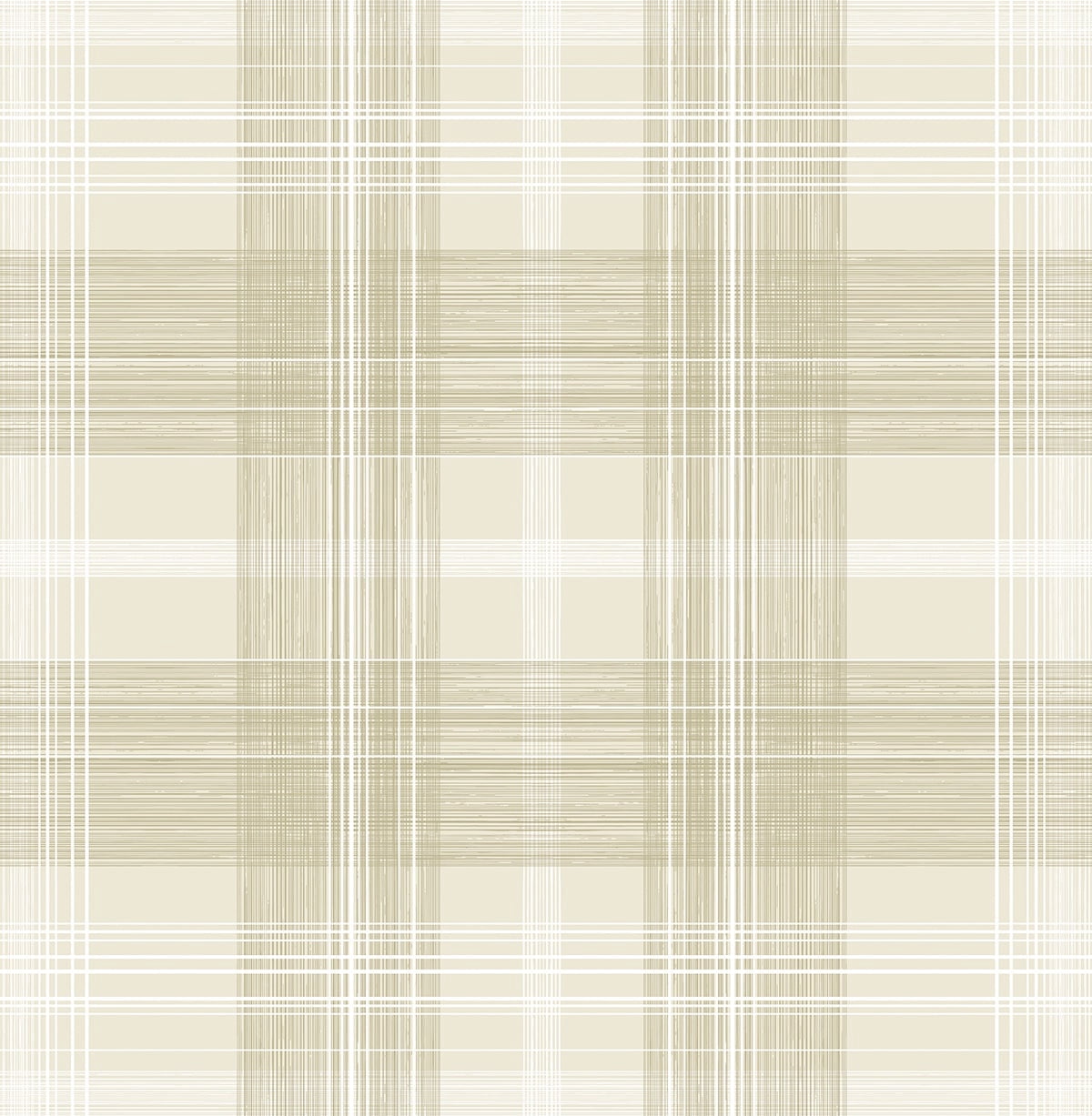 Stacy Garcia Home Sand Dollar Crossroads Plaid Peel and Stick Wallpaper - 20.5 in. W x 10 ft. L Roll