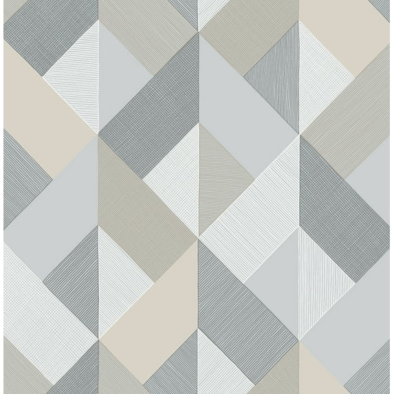 Stacy Garcia Home Warm Stone Marquetry Peel and Stick Wallpaper