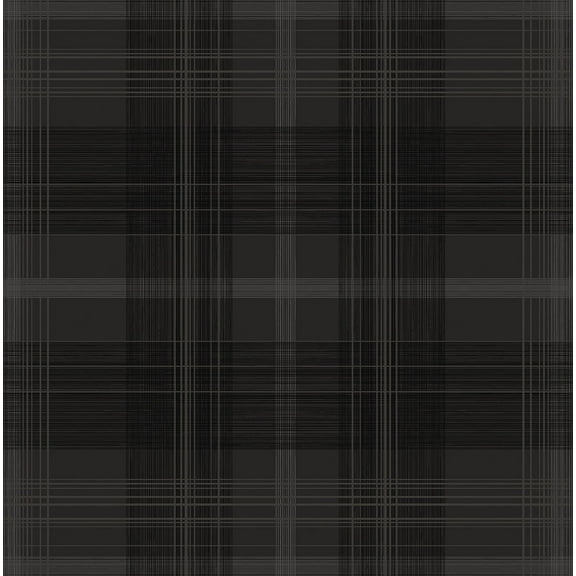 Stacy Garcia Home Wrought Iron Crossroads Plaid Peel and Stick Wallpaper - 20.5 in. W x 10 ft. L Roll