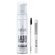 Stacy Lash Big Eyelash Extension Shampoo 200ml + Brush / Eyelid Foaming Cleanser / Wash for Extensions and Natural Lashes / Oil-Free / Makeup & Mascara Remover