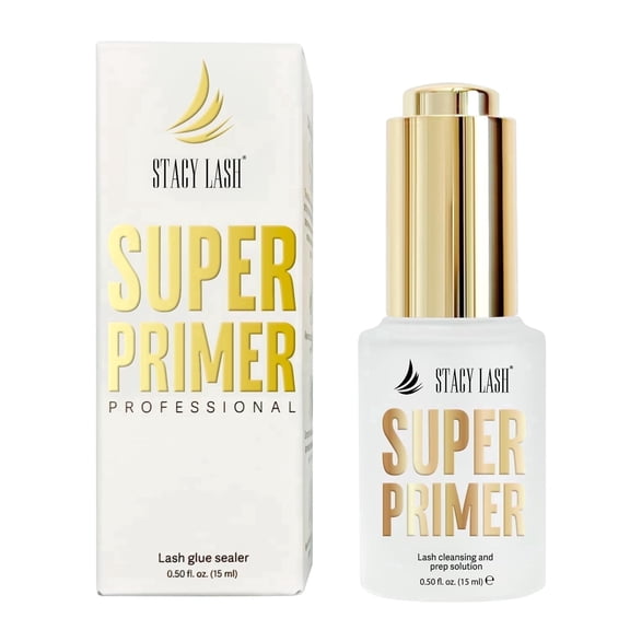 Stacy Lash Super Primer Cleanser Eyelash | Primer for Lash Extensions | 15ml Eyelash Extension Primer | Protein Oil Remover | Increase Adhesive Bonding Power Retention | Professional Lash Supplies