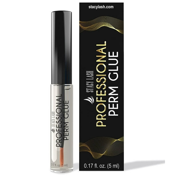 Stacy Lash Professional Perm Glue / 0.17 fl.oz./ 5 ml / Transparent Lash Lift Adhesive / Water-Soluble / Lash Lifting Supplies