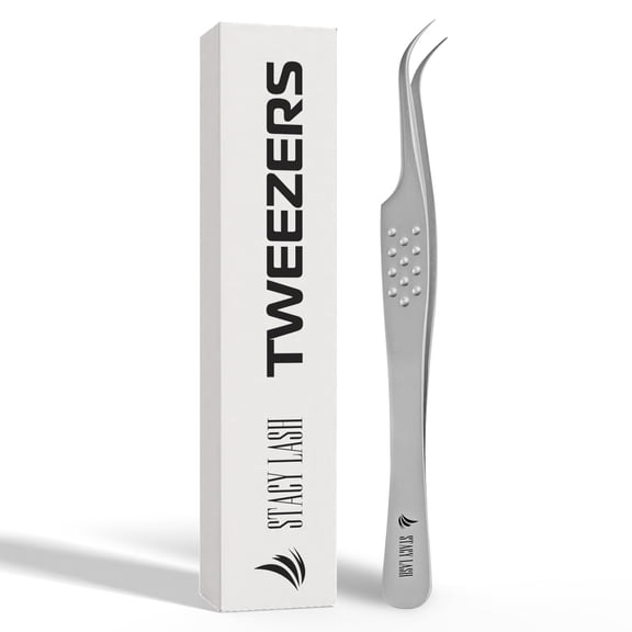 Stacy Lash STL-10 Curved Eyelash Extension Tweezers / Eyelashes Separator Tool / Supplies for Isolation Individual False Lashes & Classic Extensions / Precision Application Tools / Beauty Accessories