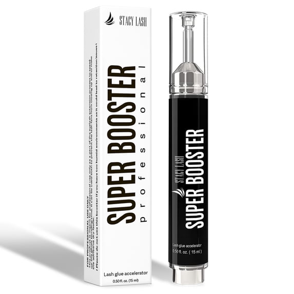 Stacy Lash Super Booster for Eyelash Extensions /0.50 fl. oz. / 15 ml/ Eyelash Extension Supplies / Speeds up Bonding Time in Low Humidity /Eyelash Extension Glue Activator/for Professional Use Only