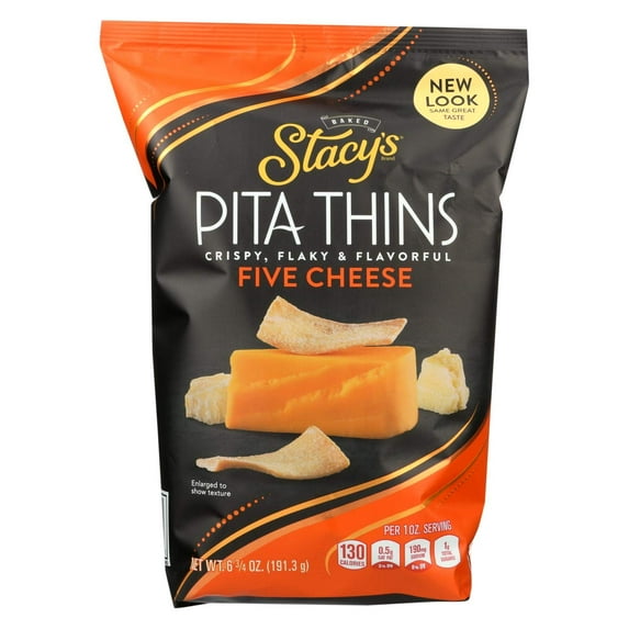 Stacy'S Pita Chips, Pita Crisps; C'Est La Cheese, Pack of 8, Size - 6.75 OZ, Quantity - 1 Case