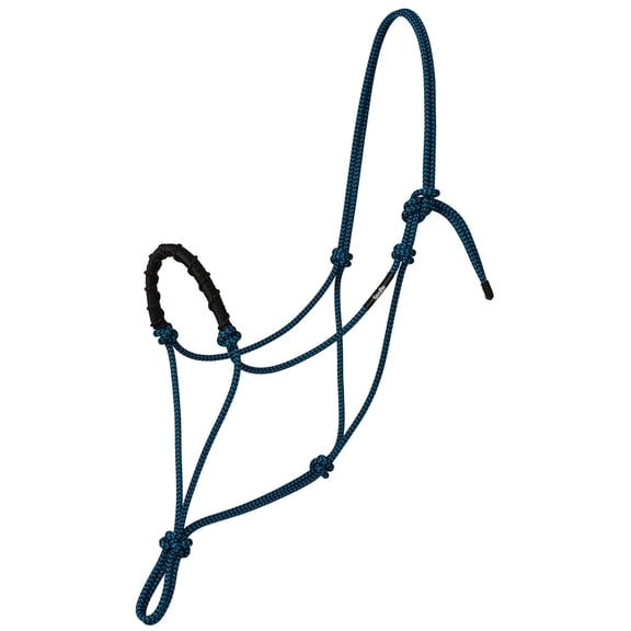 Stacy Westfall Rope Halter, Full Color: Blue/Black