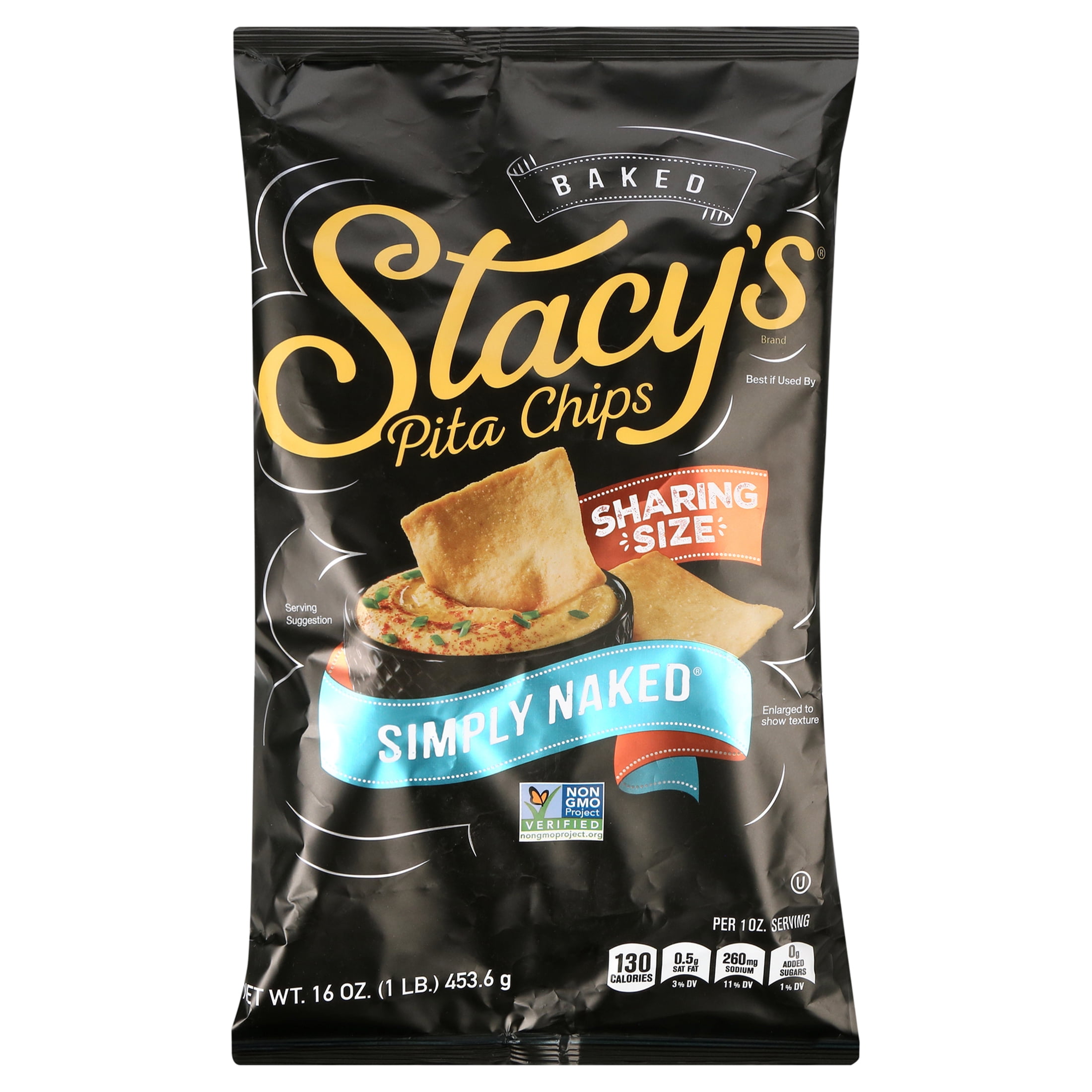 Stacy's Baked Pita Chips Simply Naked, 16 oz Bag