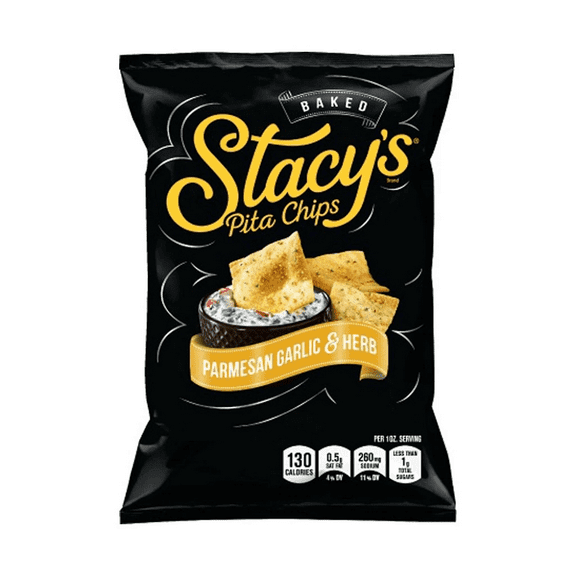 Stacy's Parmesan Garlic & Herb Baked Pita Chips, 7.33 oz [Pack of 12]