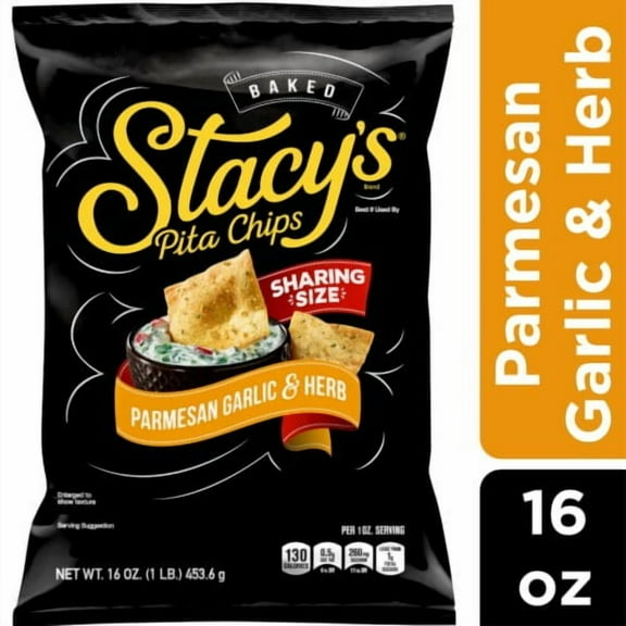 Stacy's Parmesan Garlic & Herb Pita Chips Sharing Size 16 oz - Pack of 2