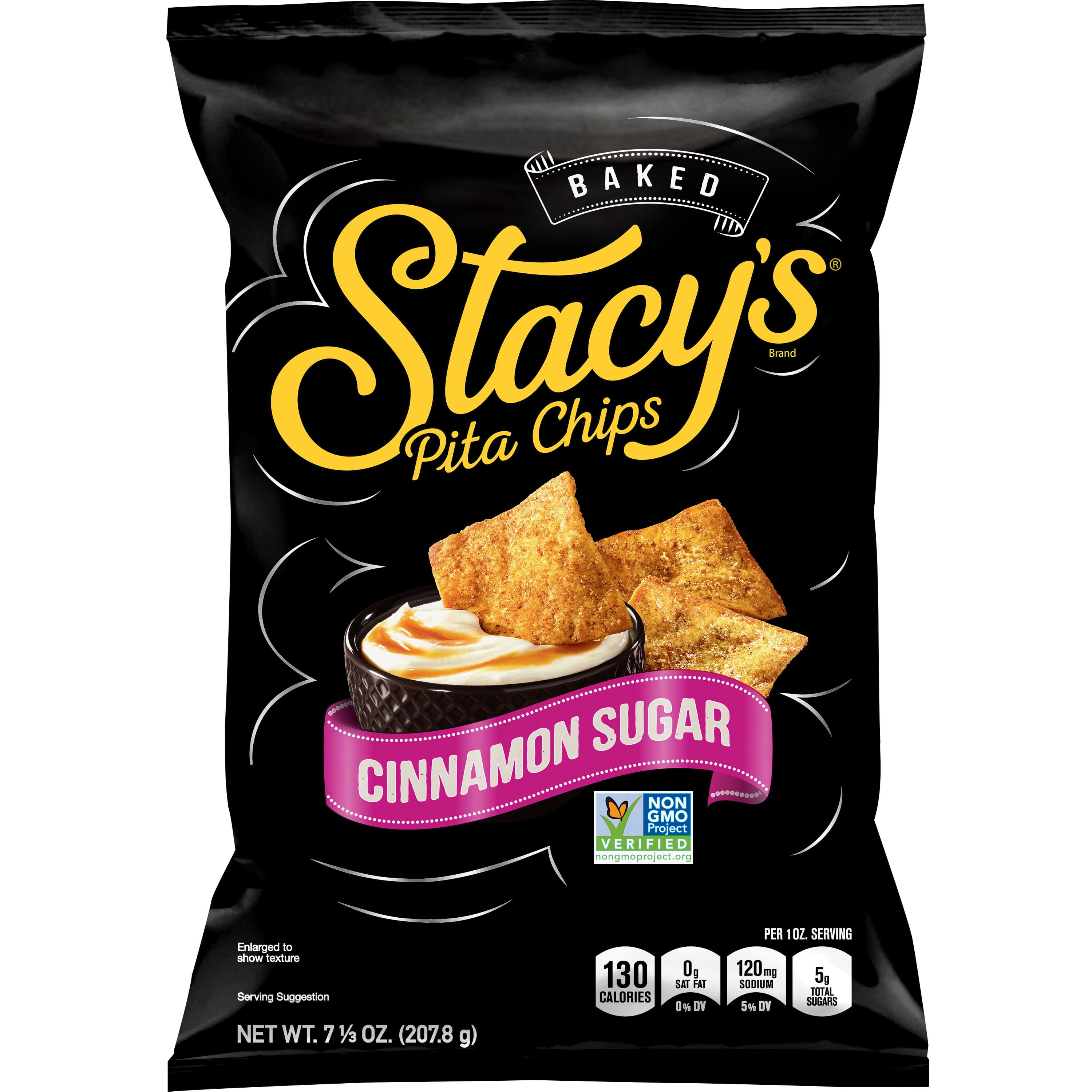 Stacy's Pita Chips, Cinnamon Sugar, 7.33 oz Plastic Bag