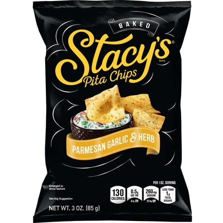Stacy's Pita Chips Parmesan Garlic & Herb 3 Ounce Plastic Bag