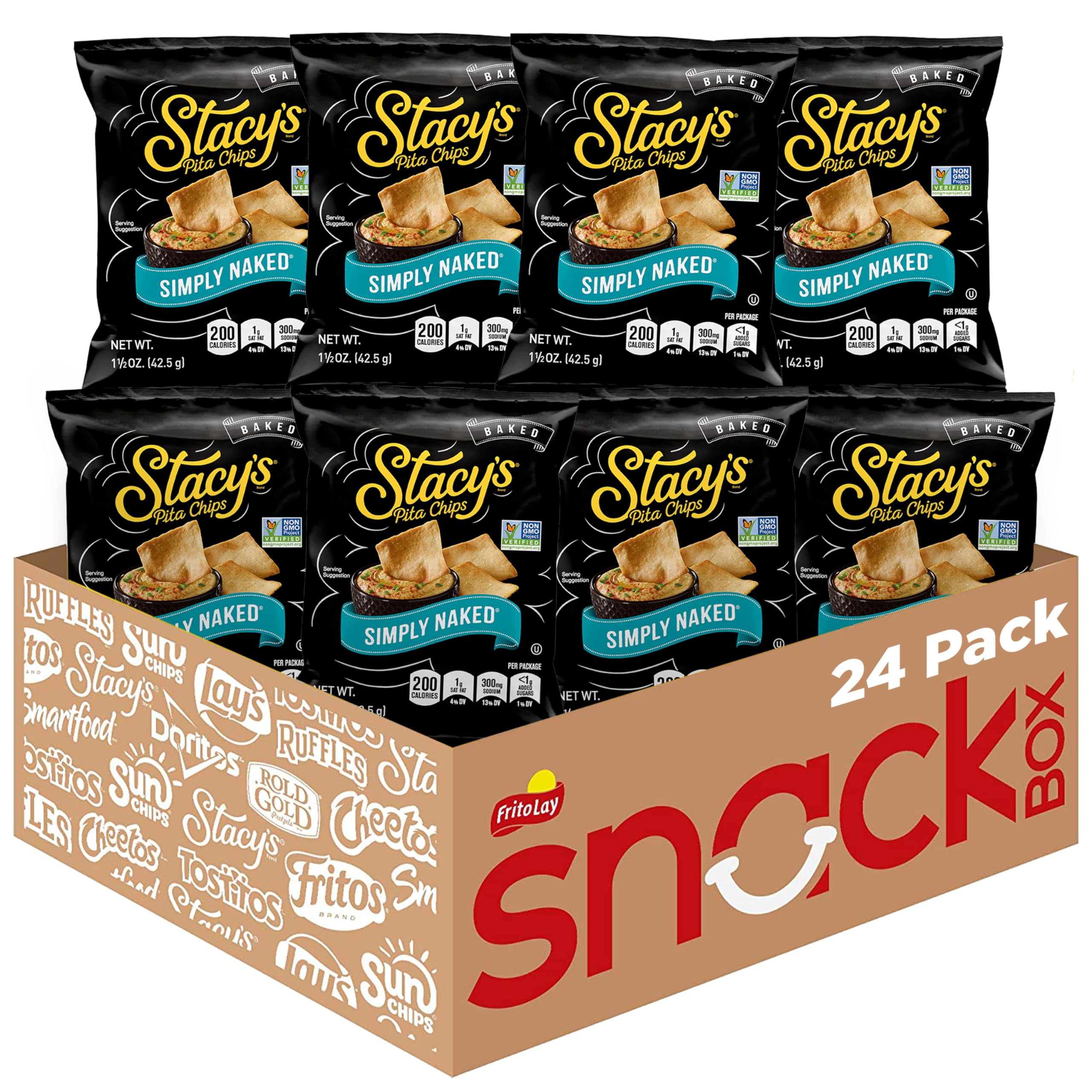 Stacy's Pita Chips,EGSCSimply Naked, 1.5-Ounce Bags (Pack of 24)