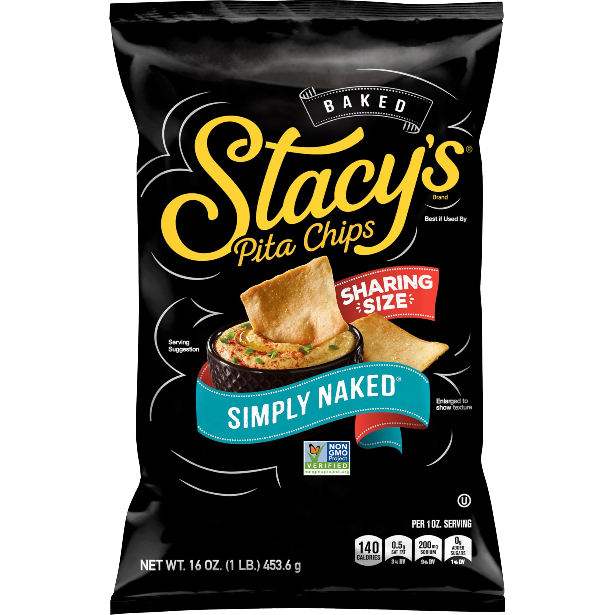 Stacy's Pita Chips, TWE5Simply Naked, 16 oz Bag