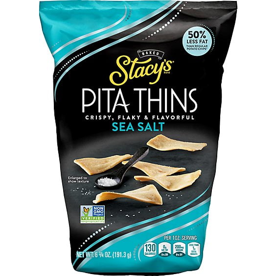 Stacy's Pita Thin Baked Chips Sea Salt - 6.75 Oz