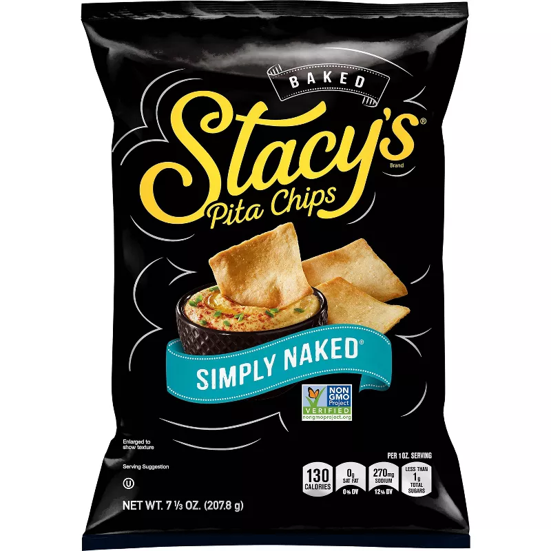 Stacy's Simply Naked Pita Chips 7.33oz (Pack of 6)